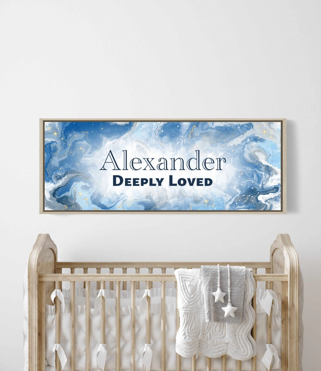 Framed, personalized wall art with &