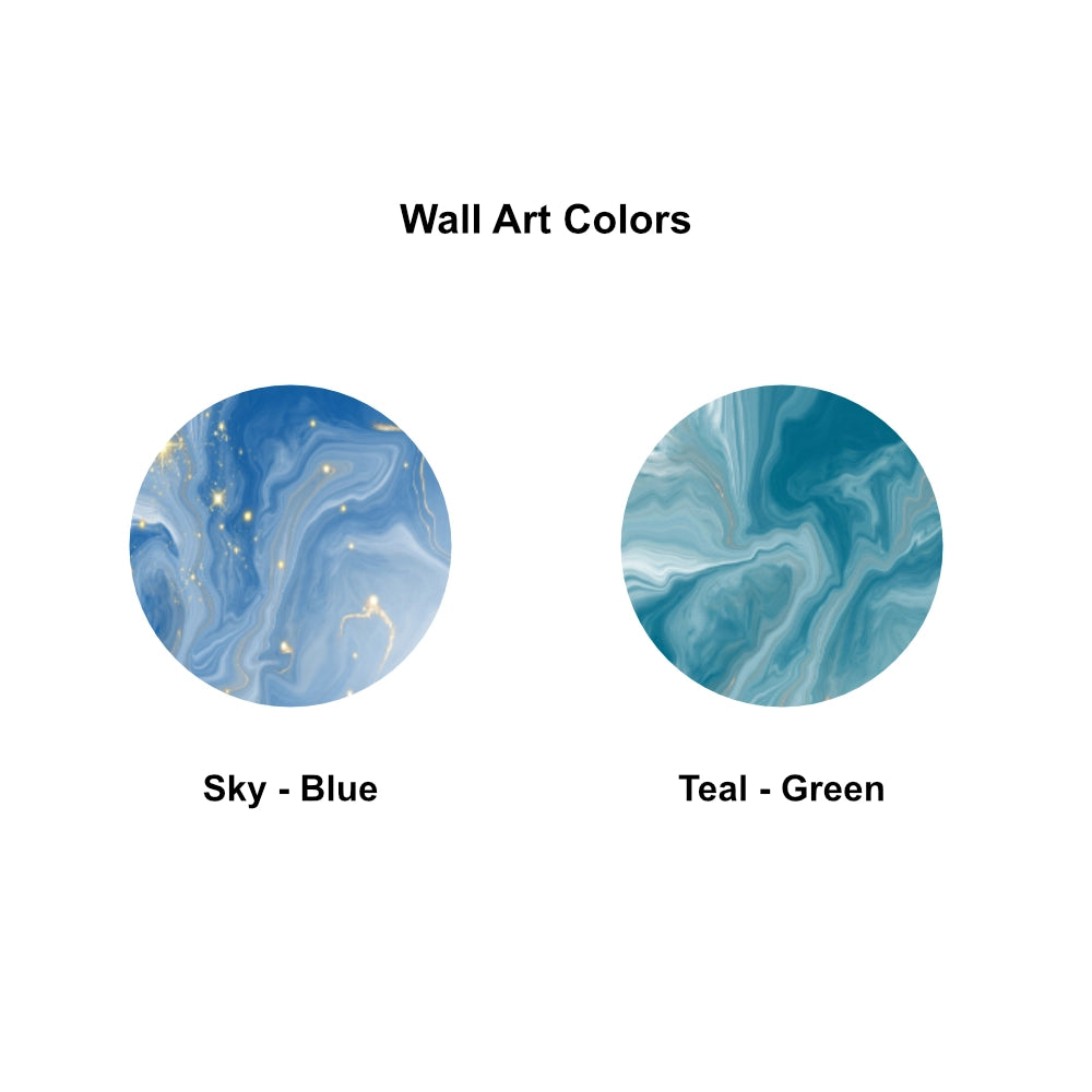Nursery room wall art color swatches.