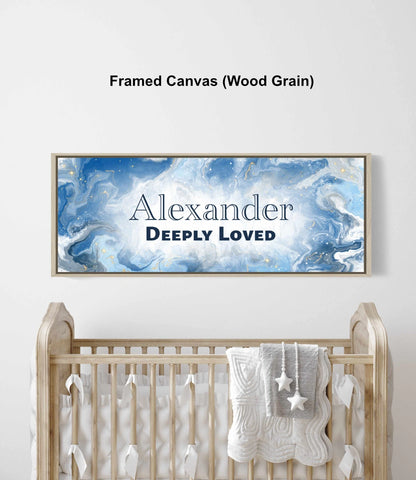 Personalized nursery wall decor with ‘Alexander Deeply Loved&