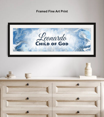 Personalized nursery room wall art with &