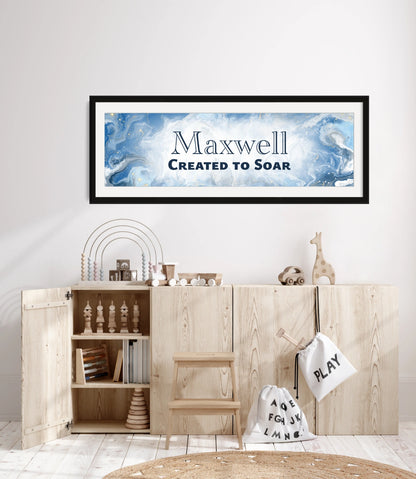 Personalized nursery room wall art with &