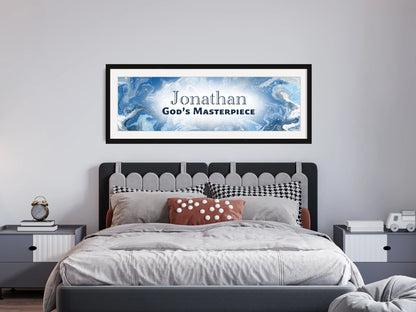 Personalized wall art with ‘Jonathan God’s Masterpiece&