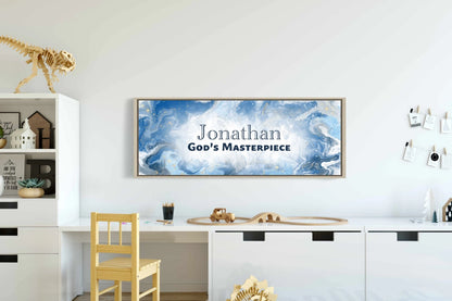 Framed, personalized wall art with &