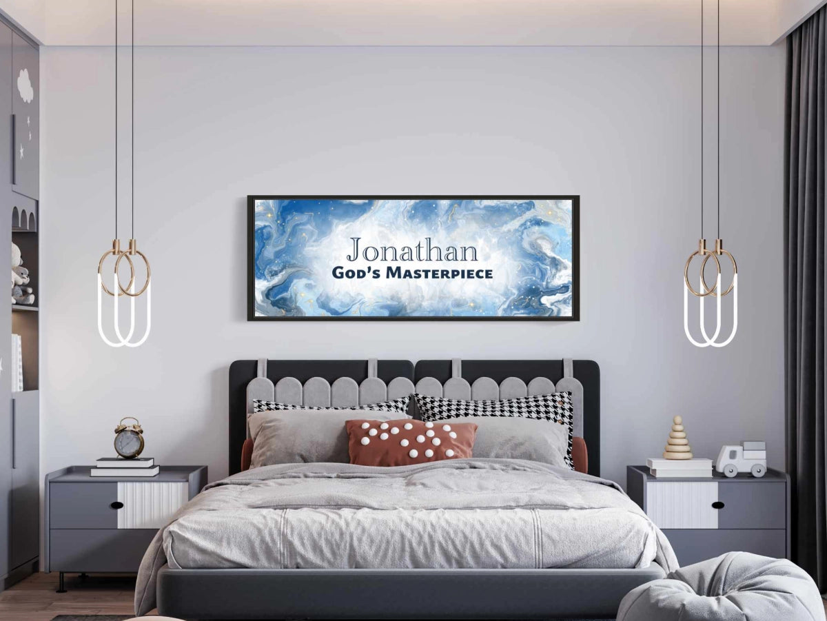Personalized wall art with ‘Jonathan God’s Masterpiece&