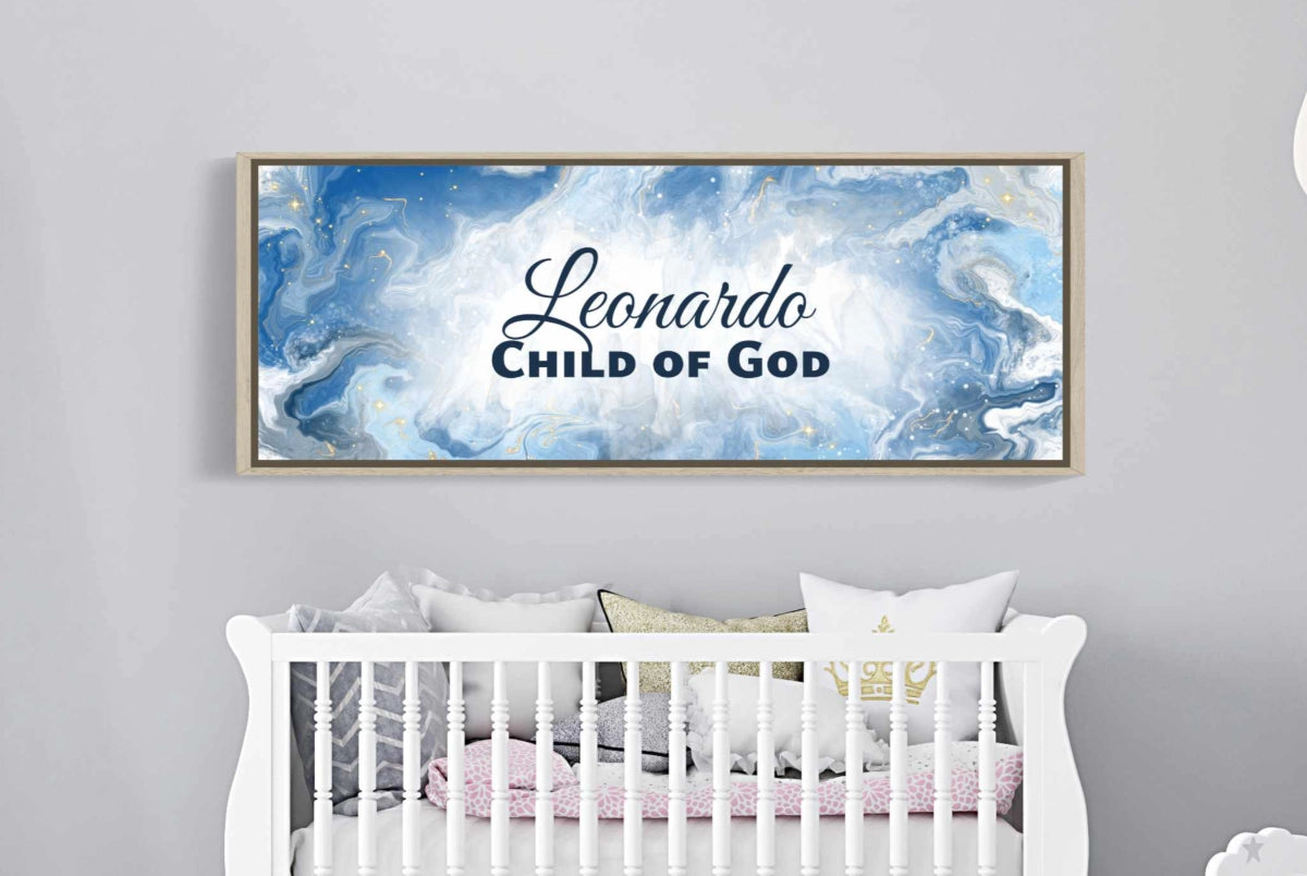 Framed, personalized wall art with &