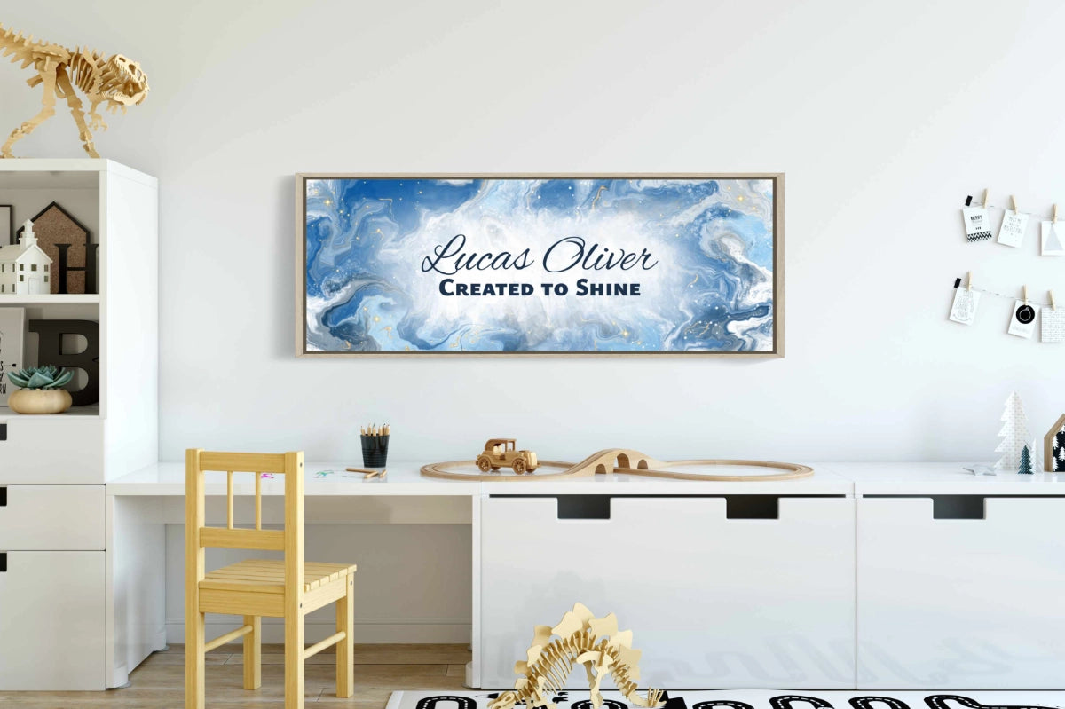 Framed, personalized wall art with &