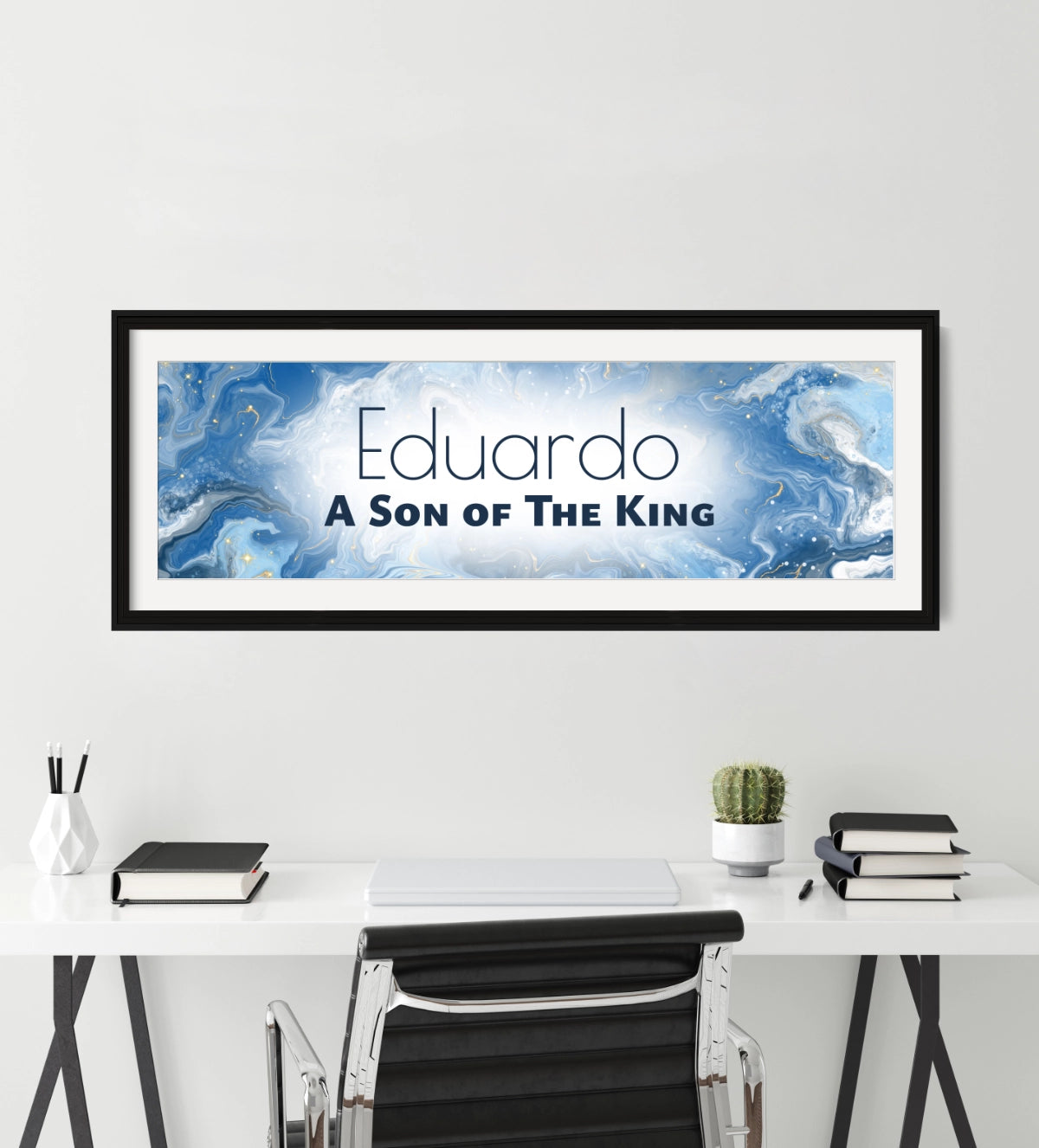Personalized name sign with ‘Eduardo A Son of The King&