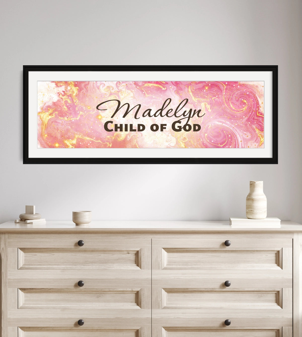 Personalized nursery room wall art with &