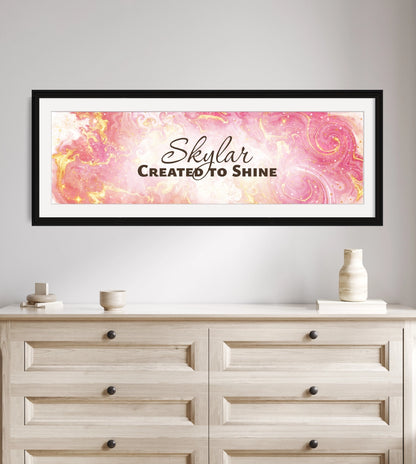 Personalized nursery room wall art with &