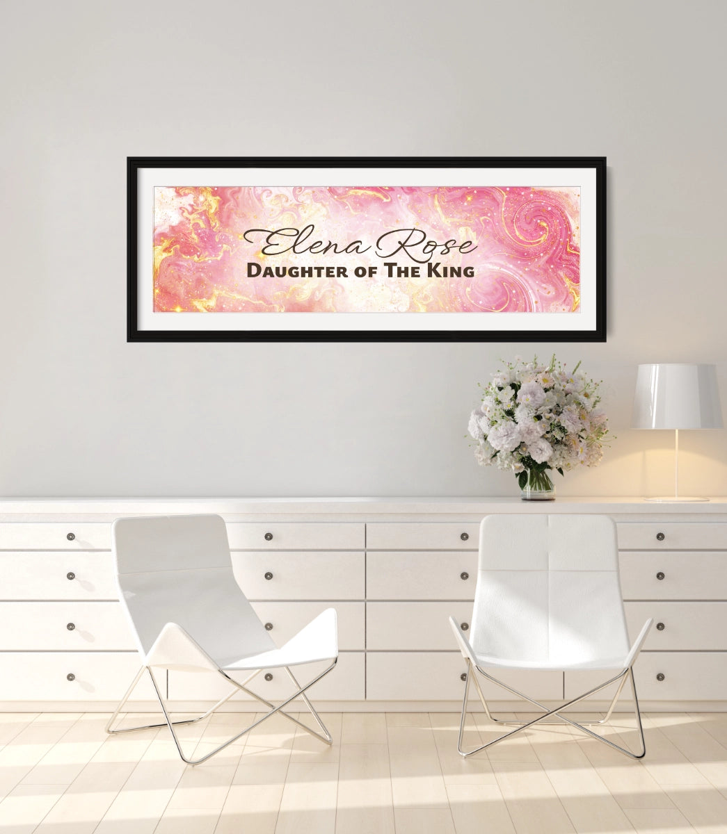 Personalized wall art with &