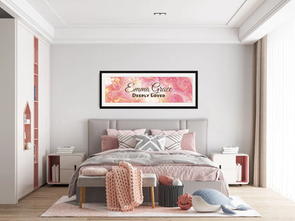 Personalized name sign with ‘Emma Grace Deeply Loved&