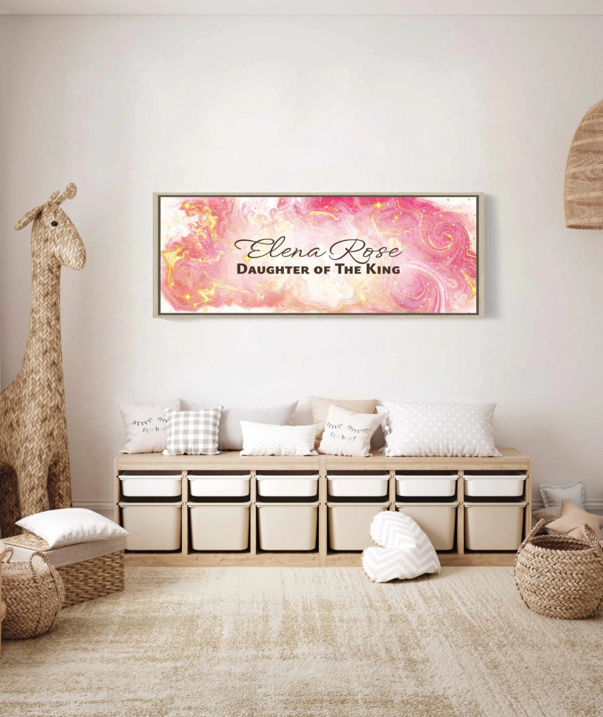 Framed, personalized wall art with &