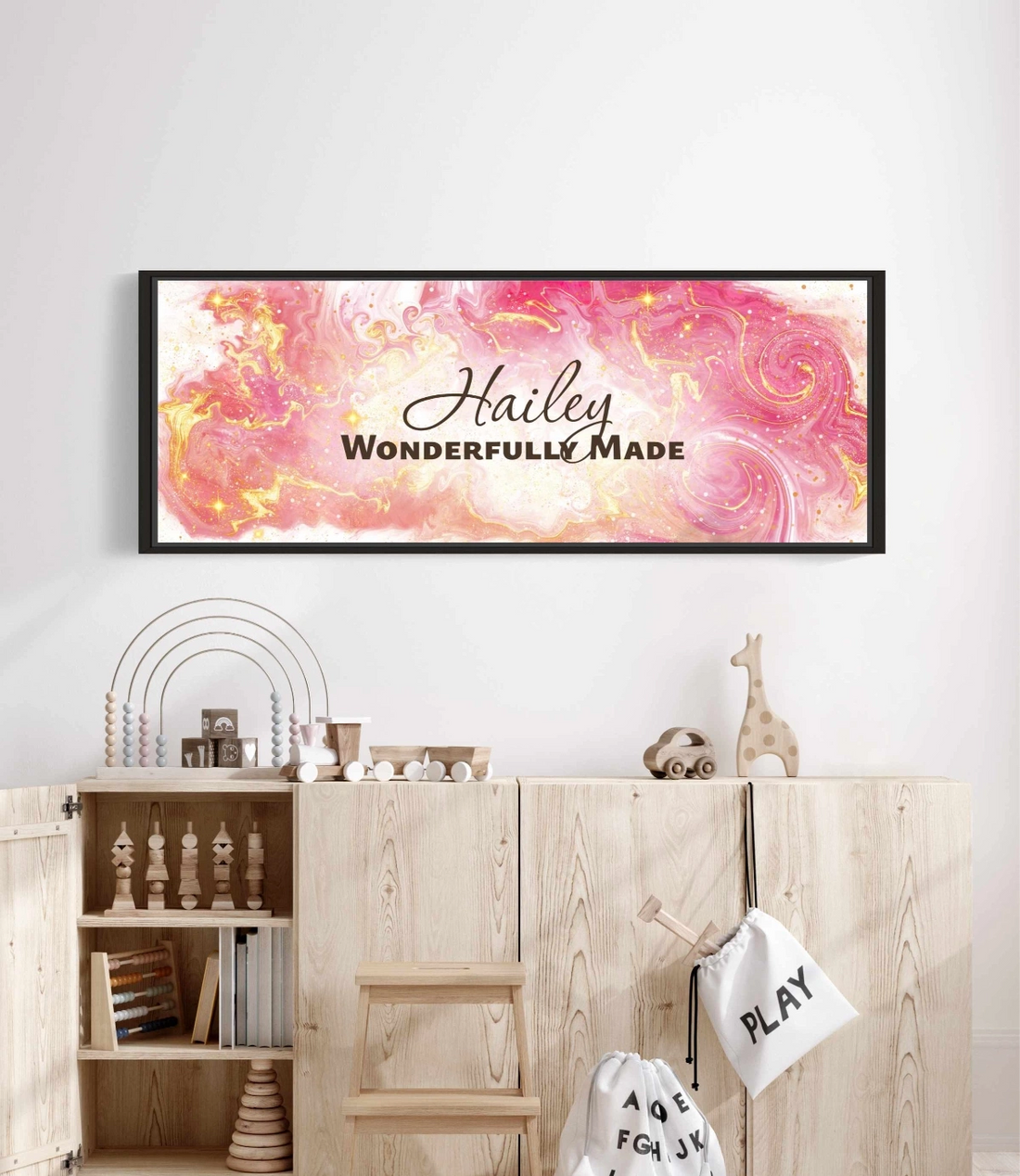Personalized wall art with &