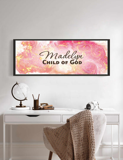 Personalized wall art with ‘Madelyn Child of God&