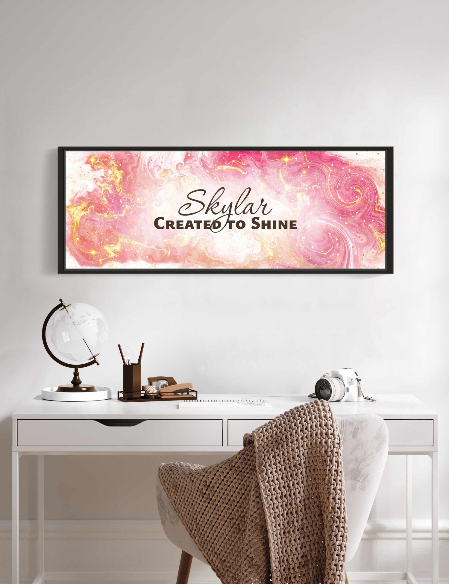 Personalized wall art with &
