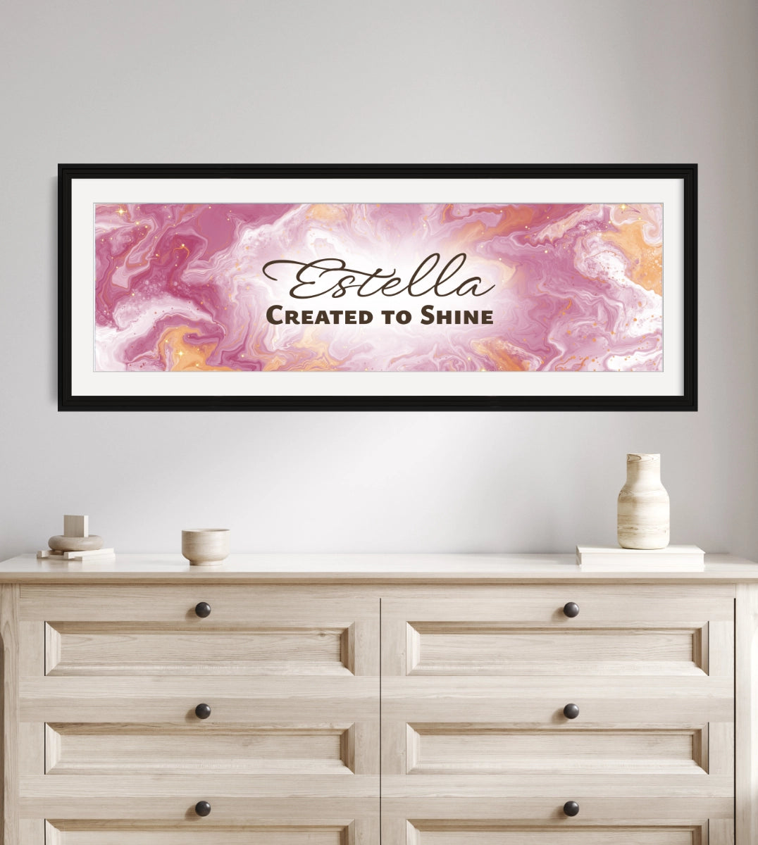 Personalized nursery room wall art with &