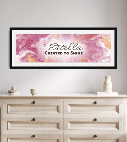 Personalized nursery room wall art with &