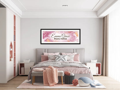 Personalized name sign with ‘Emma Grace Deeply Loved&