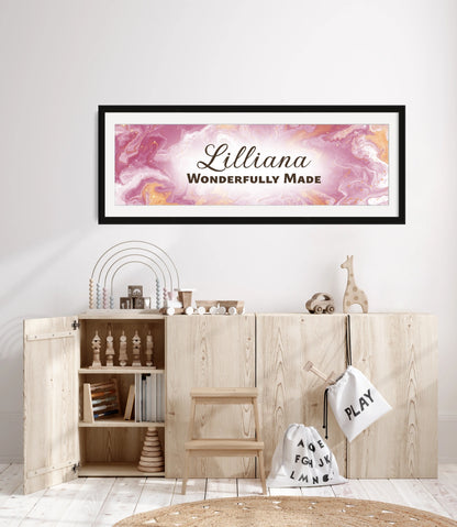 Personalized nursery room wall art with &