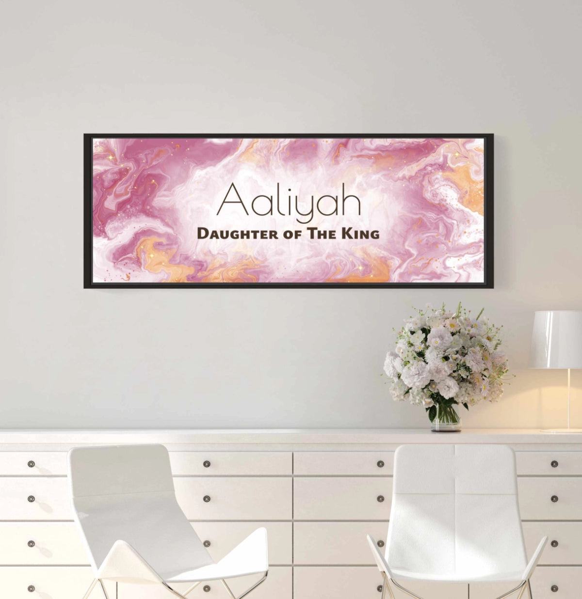 Personalized wall art with &