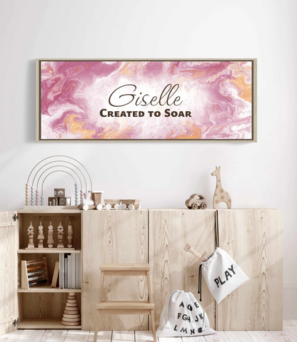 Framed, personalized wall art with &