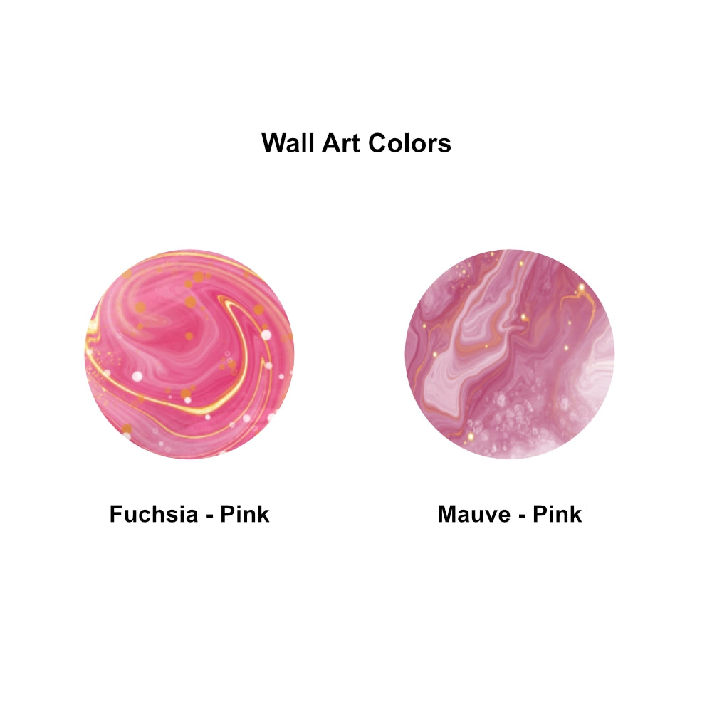 Nursery room wall art color swatches.