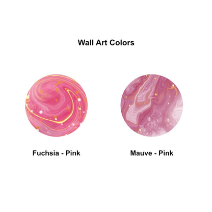 Nursery room wall art color swatches.
